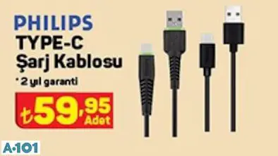 PHİLİPS ŞARJ KABLOSU TYPE-C PHİLİPS ŞARJ KABLOSU TYPE-C